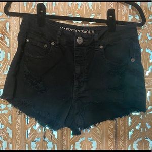 American Eagle Black Denim Shorts